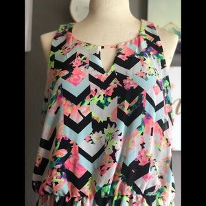 Super cute black and white with neon colors-